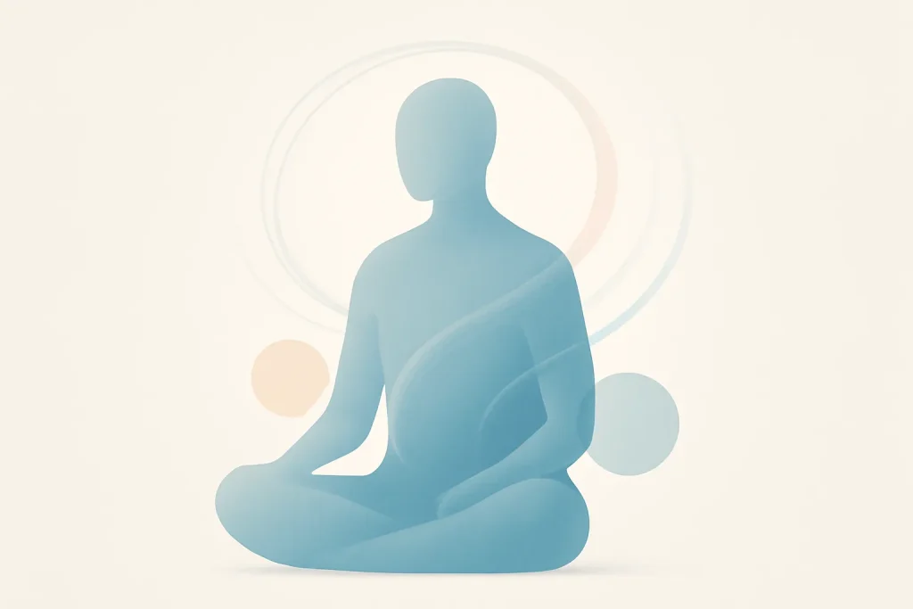 Reiki para doentes com cancro: apoio complementar ao bem‑estar emocional 1 Ilustração simbólica de reiki para doentes com cancro focada em calma e equilíbrio emocional.