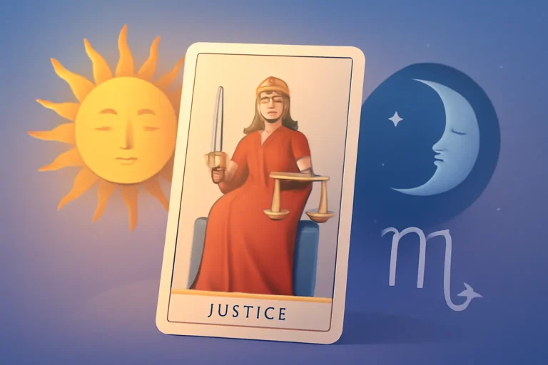 horóscopo diário tarot 11 janeiro 2026: Justiça, Sol e Lua em Escorpião