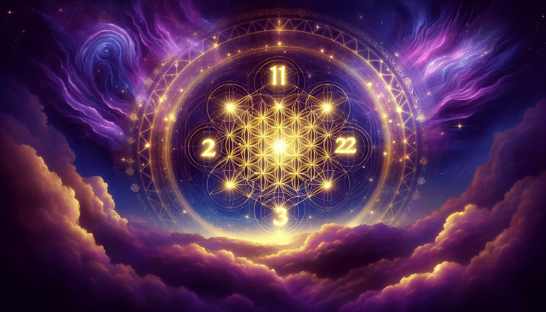 Master numbers 11 22 and 33 with sacred geometry and cosmic patterns